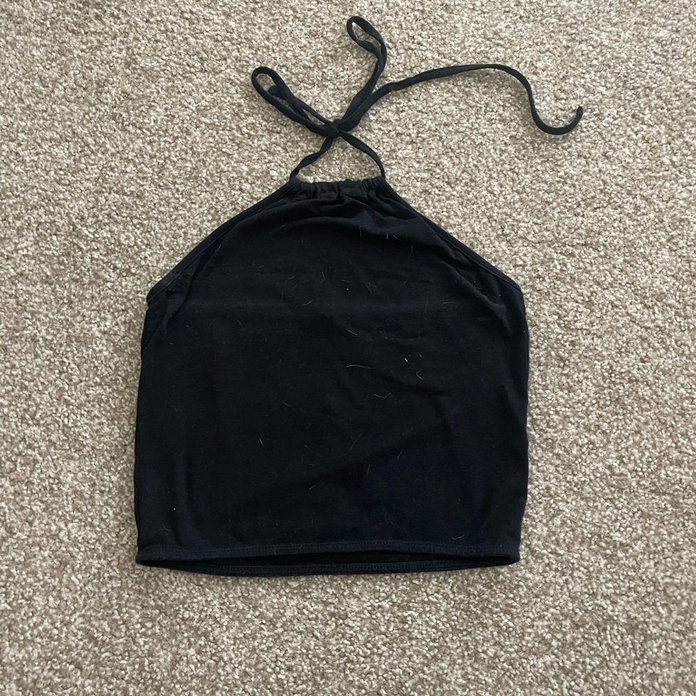 {Brandy Melville} Black Halter Top